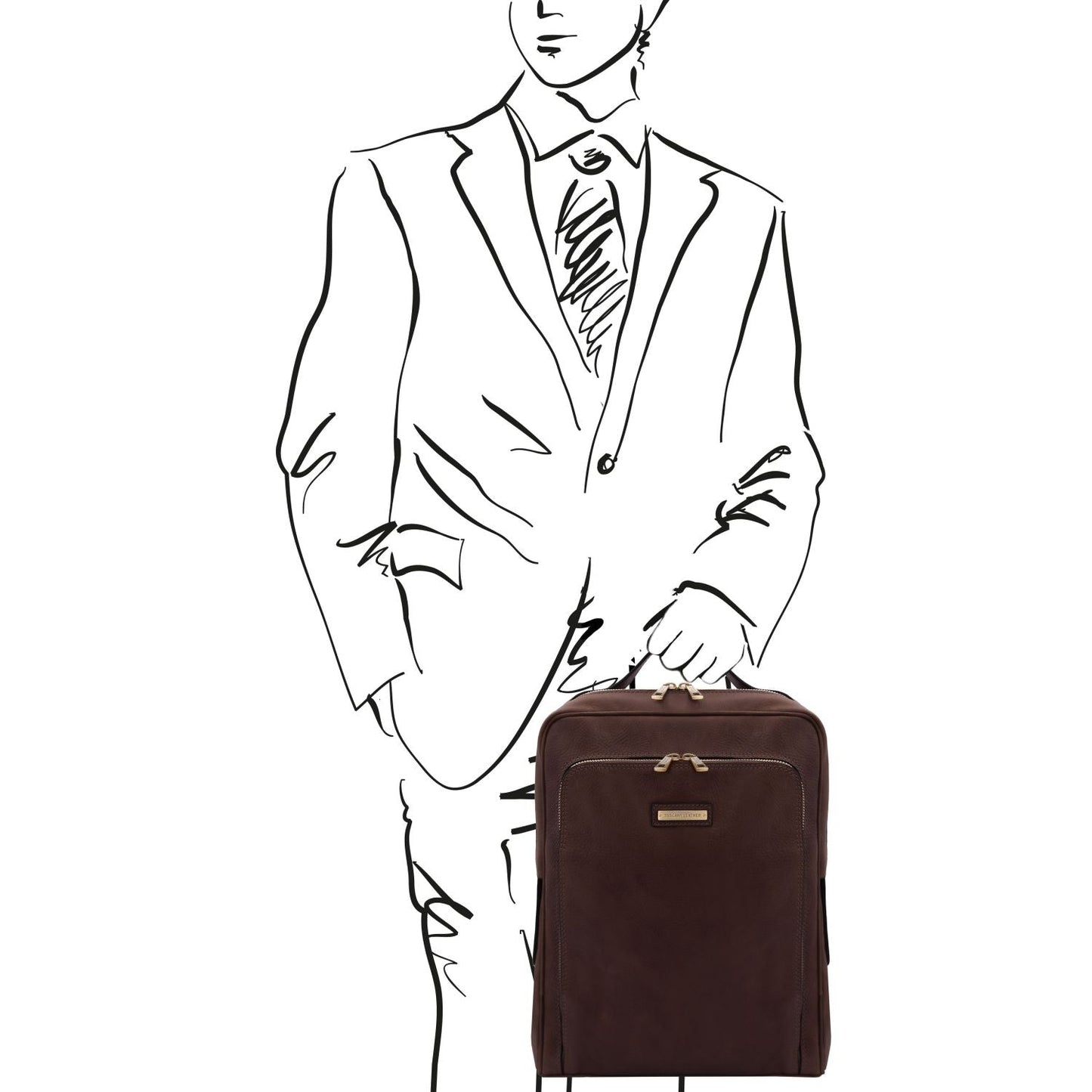 Bangkok – Zaino Porta Laptop in Pelle Opaca | TL141793