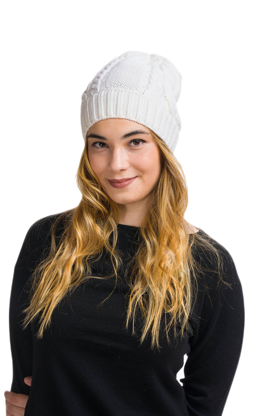 Betty: boina feminina em lã virgem merino