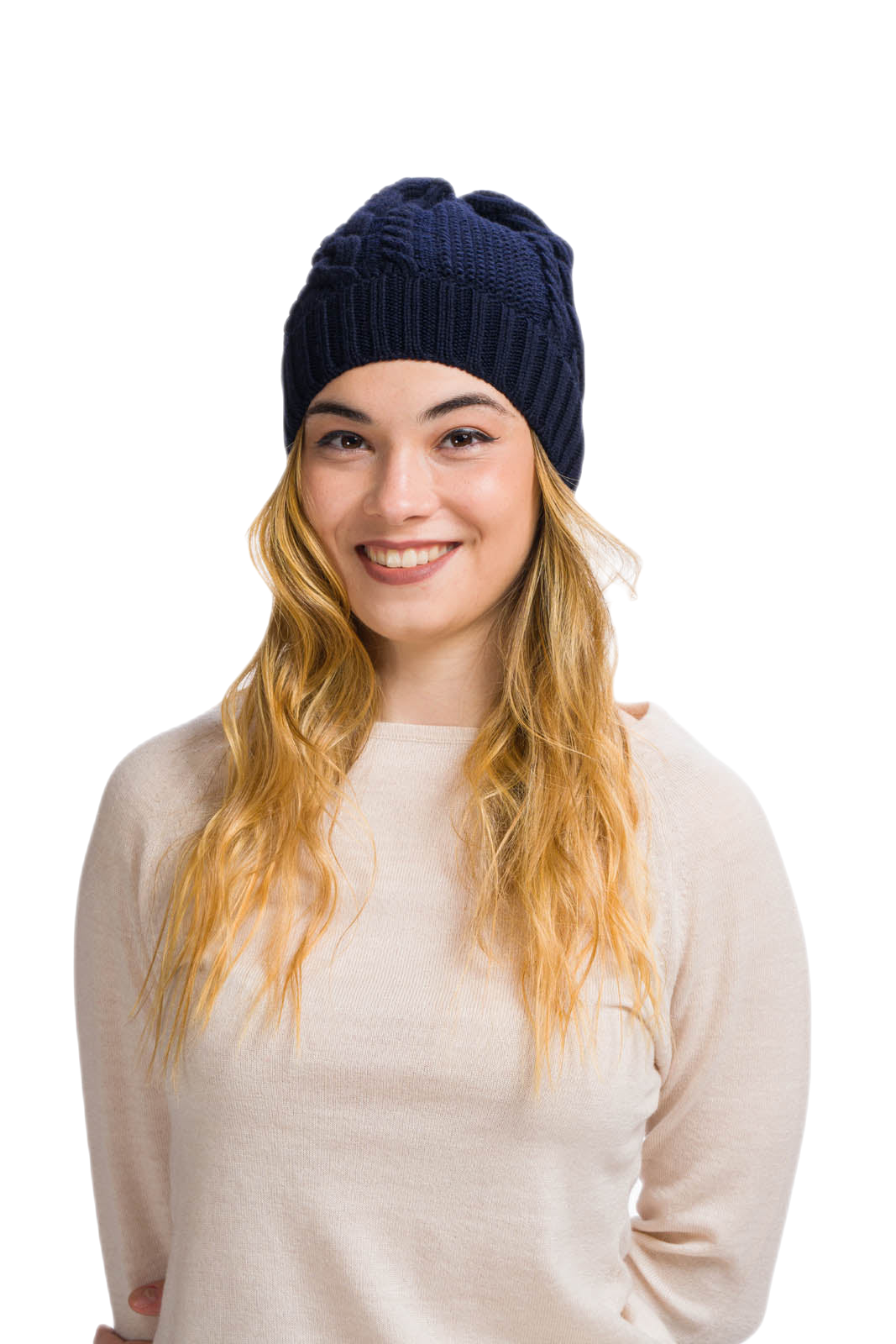 Betty: boina feminina em lã virgem merino