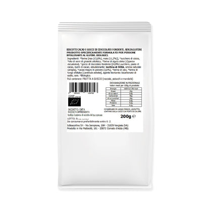 Glutenfreie Biscotti mit Kakao und BIO Zartbitterschokoladendrops 200g