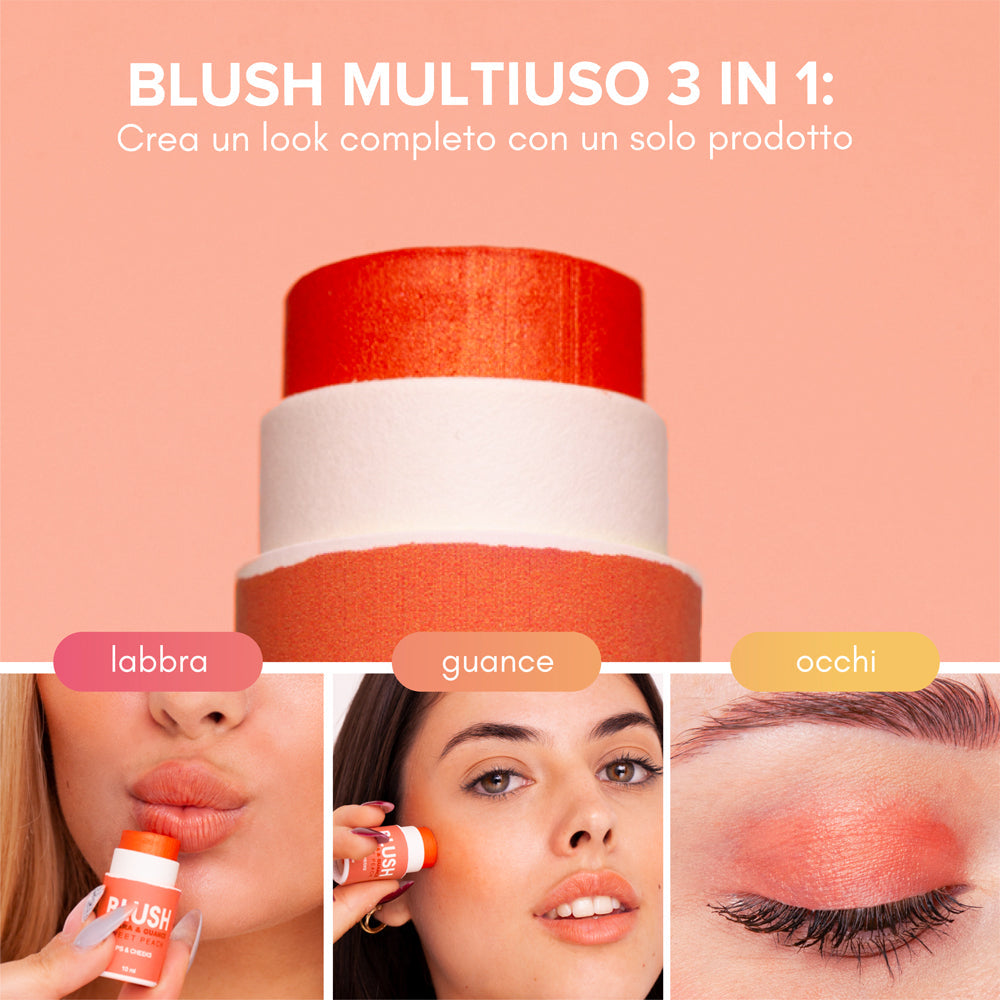Blush para Lábios e Bochechas - Pêssego Doce