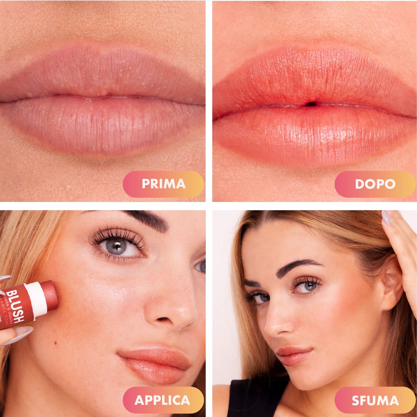 Rouge für Lippen und Wangen - Karamell Toast