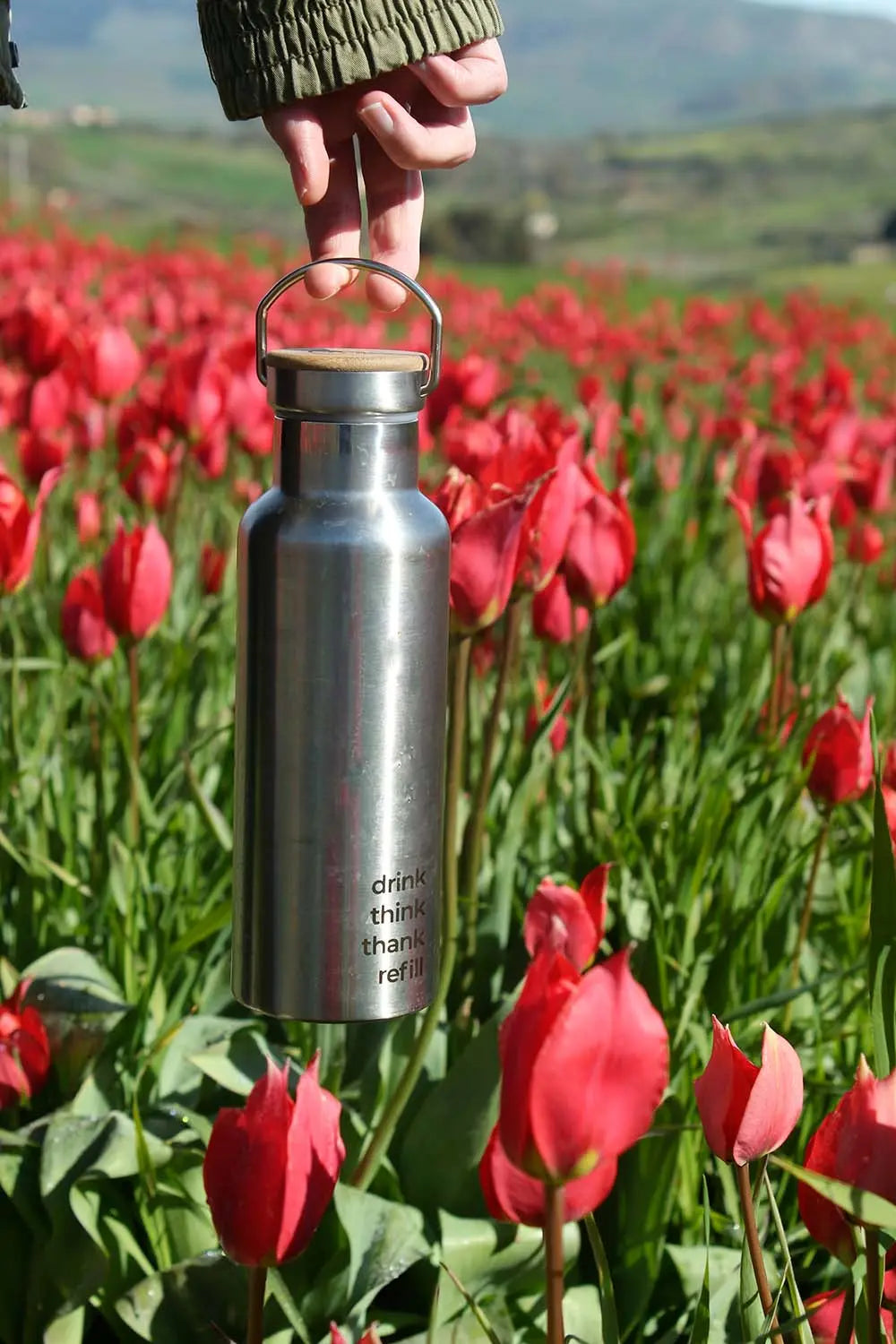 Gourde isotherme en acier inoxydable