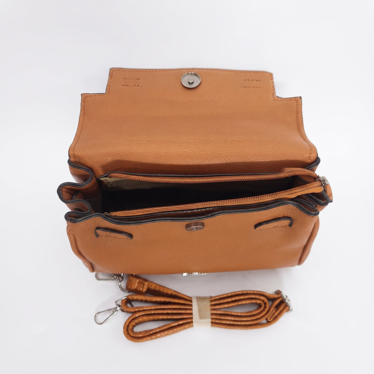 Braune Handtasche aus Kunstleder