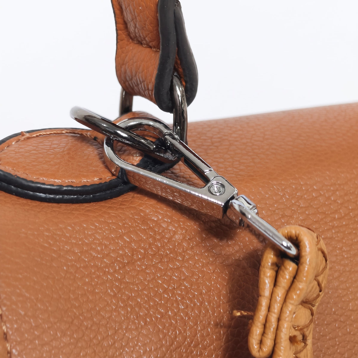Braune Handtasche aus Kunstleder
