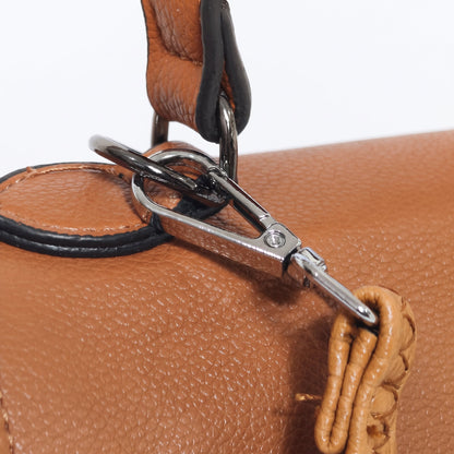 Braune Handtasche aus Kunstleder