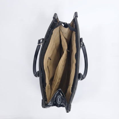 Borsa a Mano Nera con Stampa