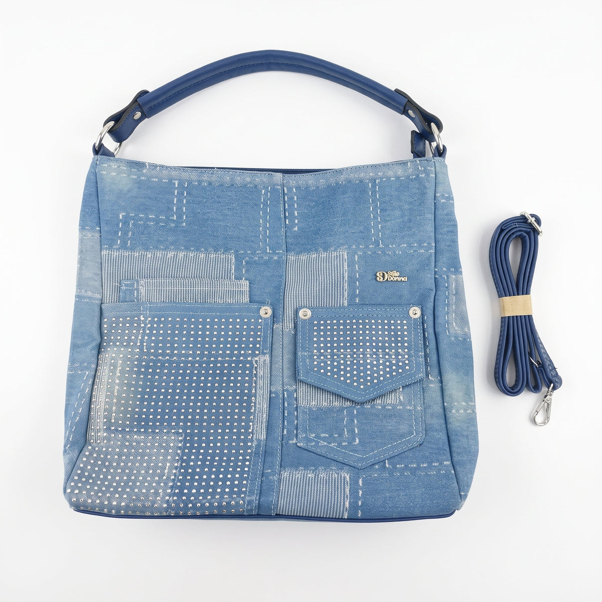 Urban Edge Borsa a Spalla in Denim
