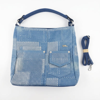 Urban Edge Borsa a Spalla in Denim