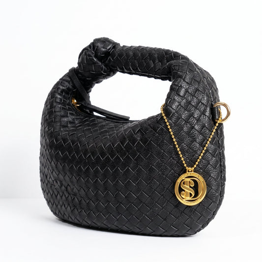 Braided Shoulder Bag with Knot