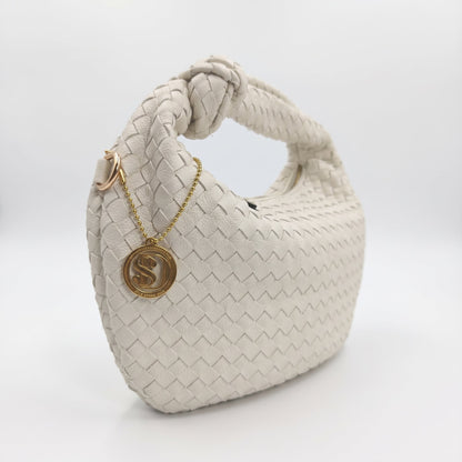 Bolsa de Ombro Trançada com Nó