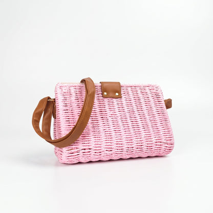 Braided Straw Shoulder Bag