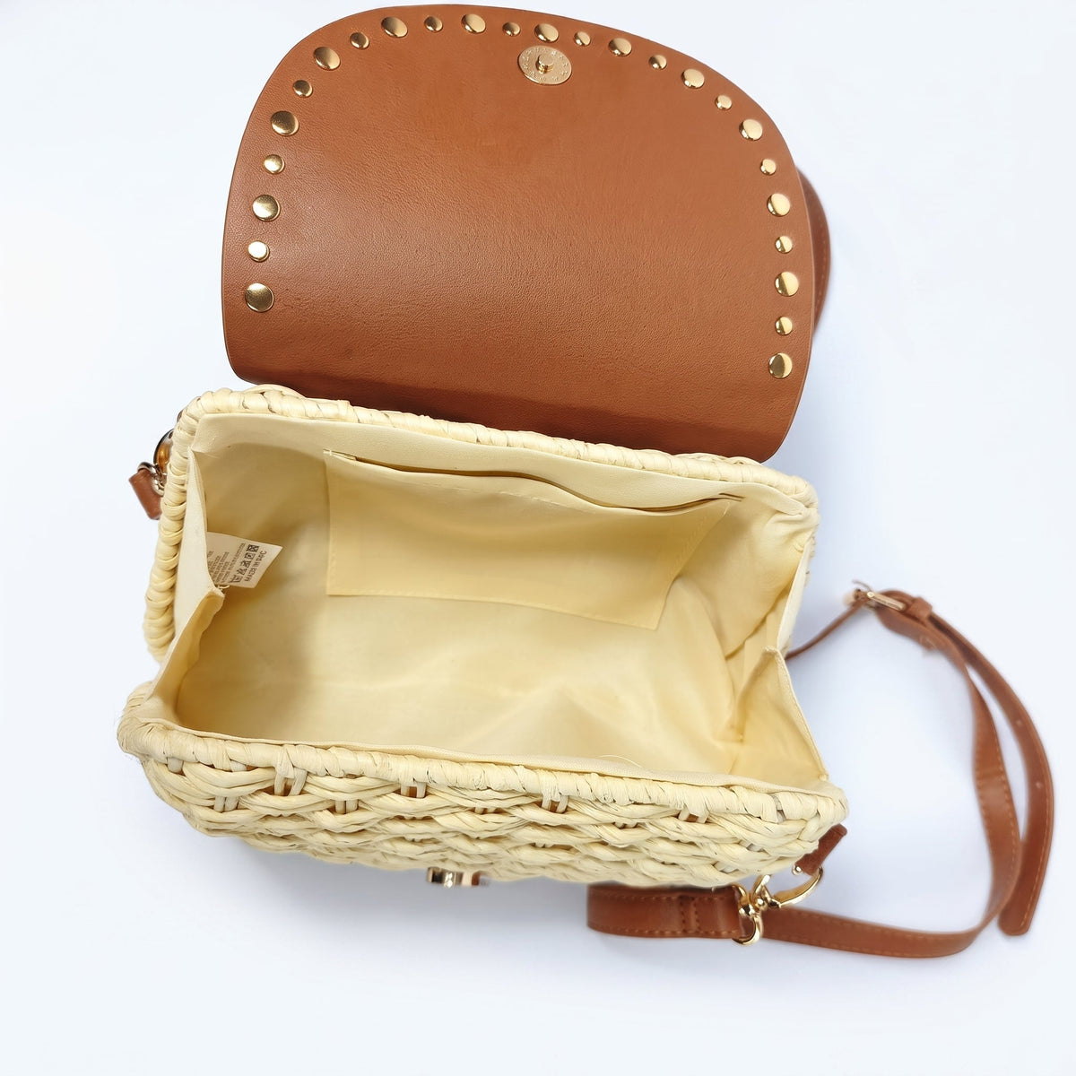 Borsa a Tracolla in Rafia con Patta