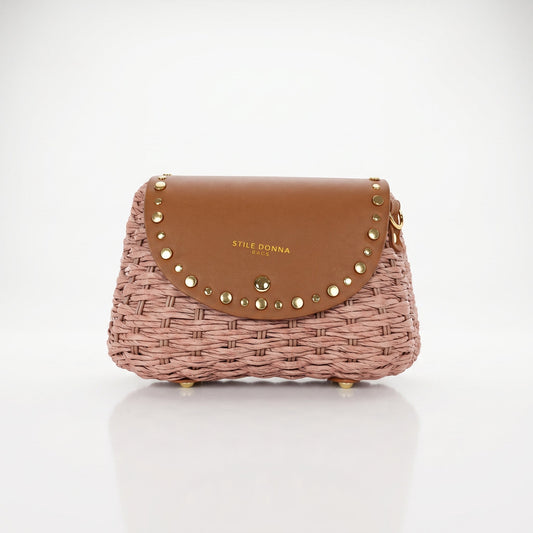 Raffia Flap Shoulder Bag