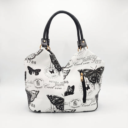 Adelina Handtasche aus Canvas mit Schmetterlingen