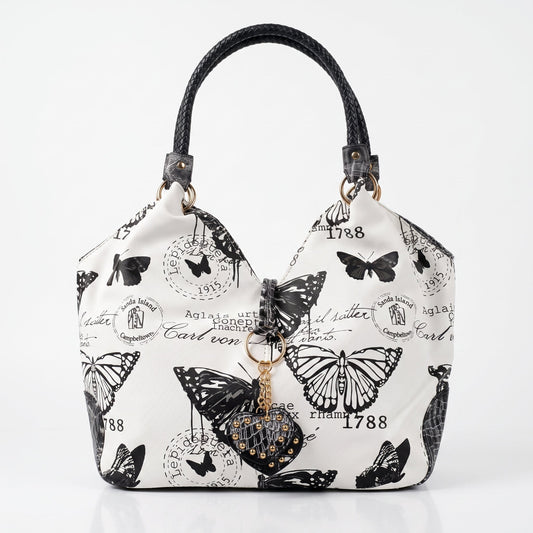 Adelina Butterfly Canvas Handbag
