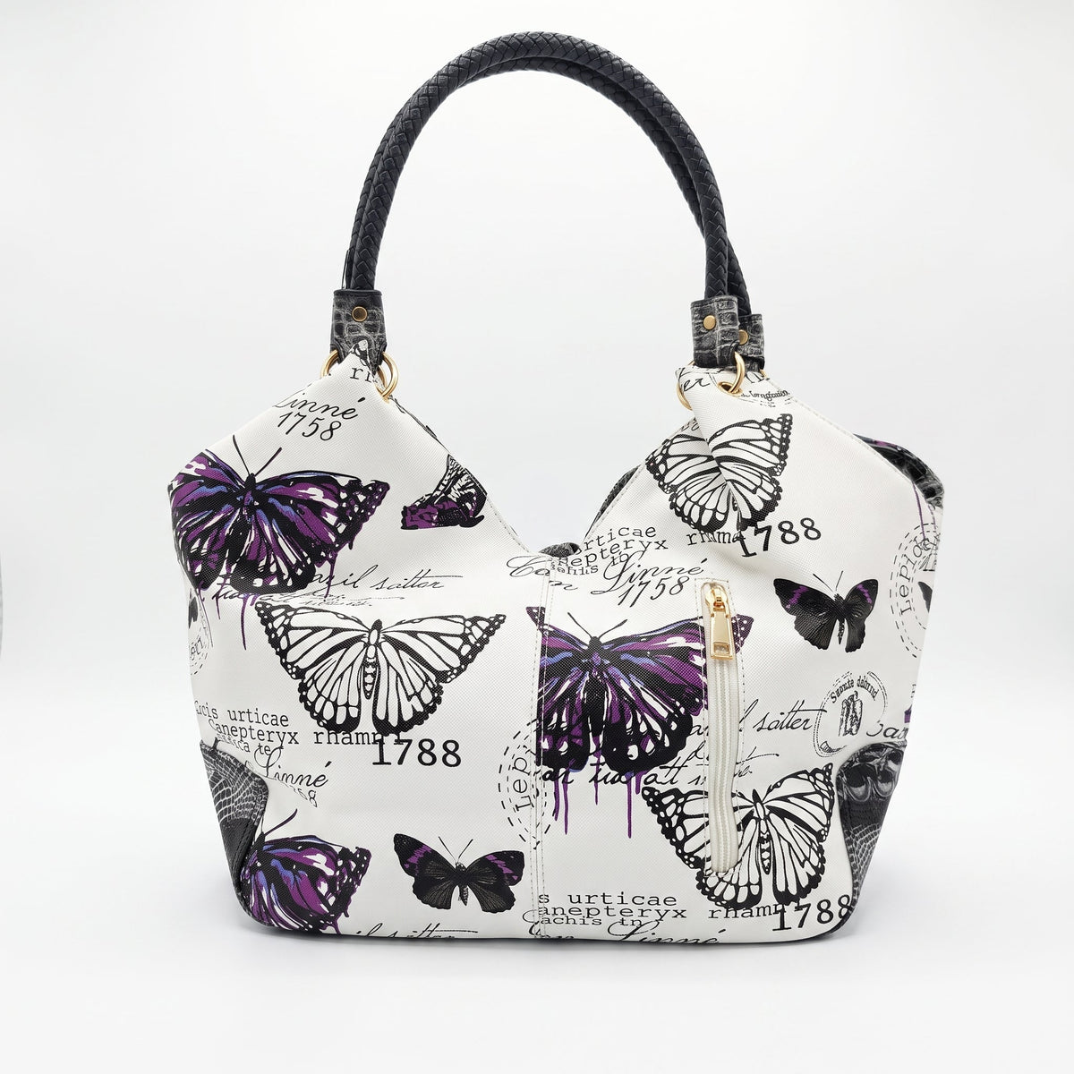 Adelina Handtasche aus Canvas mit Schmetterlingen