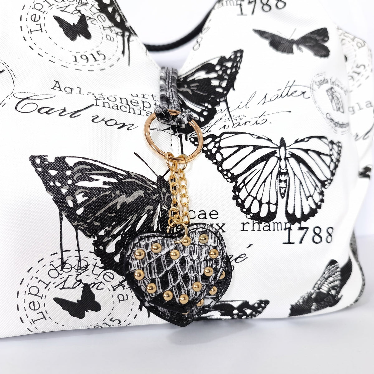 Adelina Handtasche aus Canvas mit Schmetterlingen