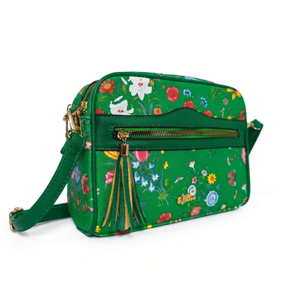 Borsa con Stampa Floreale Verde