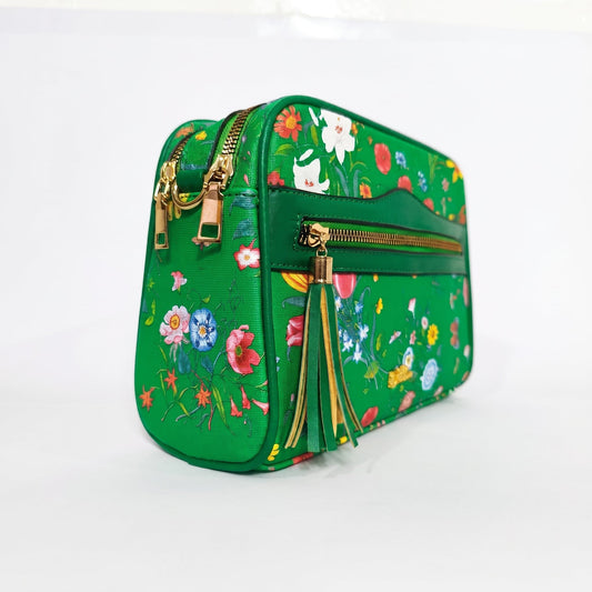 Green Floral Print Bag