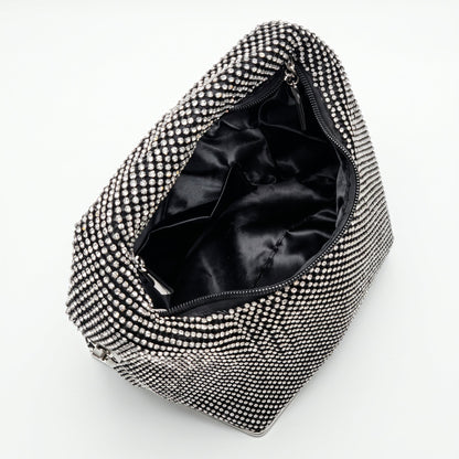 Abendtasche aus goldenem Strass-Mesh