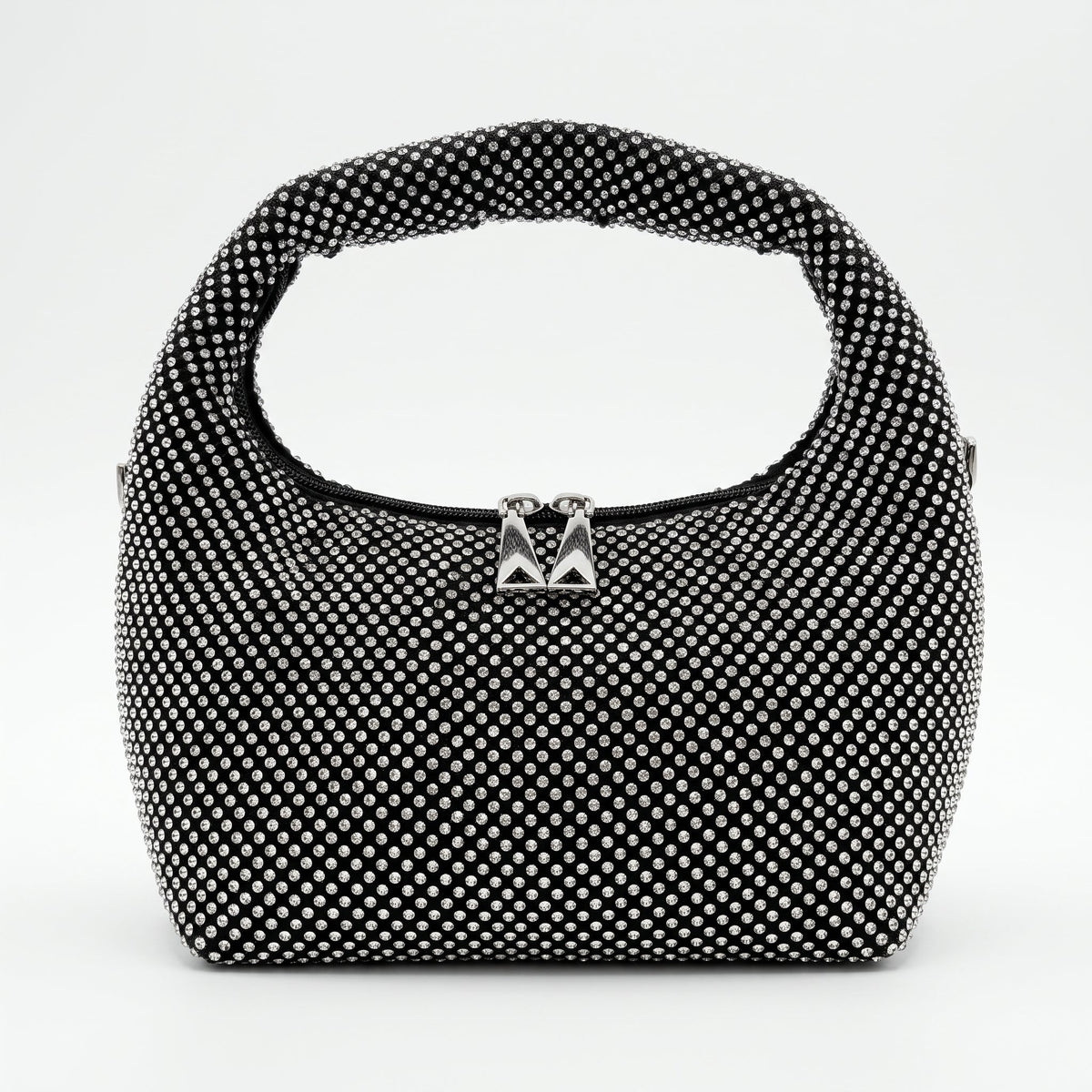 Abendtasche aus goldenem Strass-Mesh