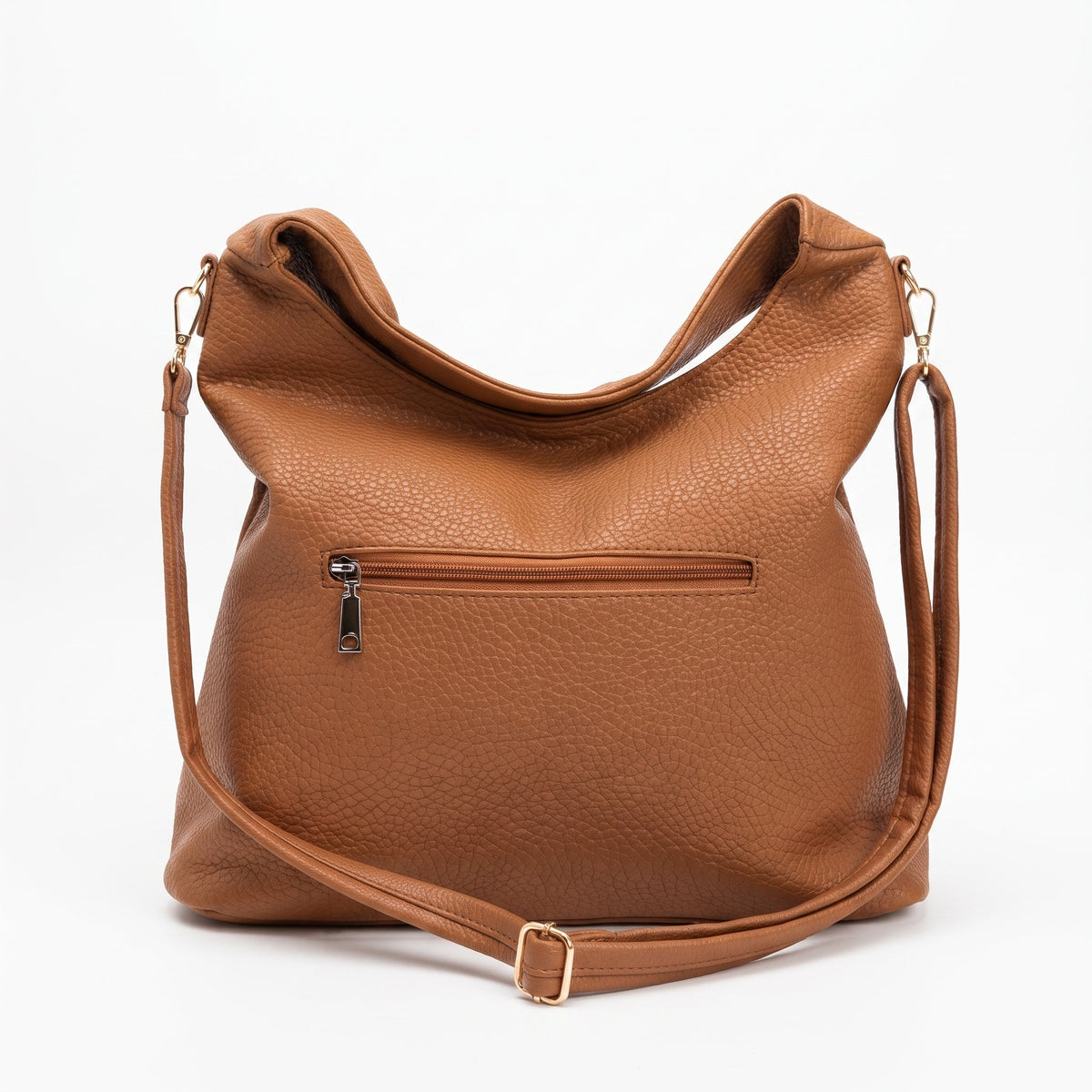 Borsa Hobo in Ecopelle Marrone