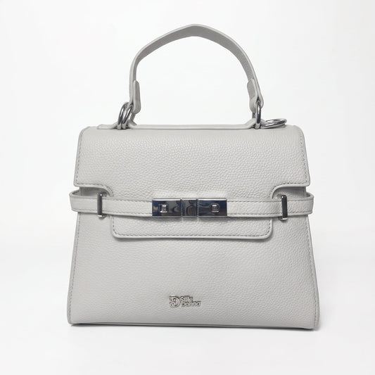 Gray Faux Leather Bag