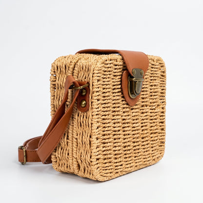 Straw Box Bag