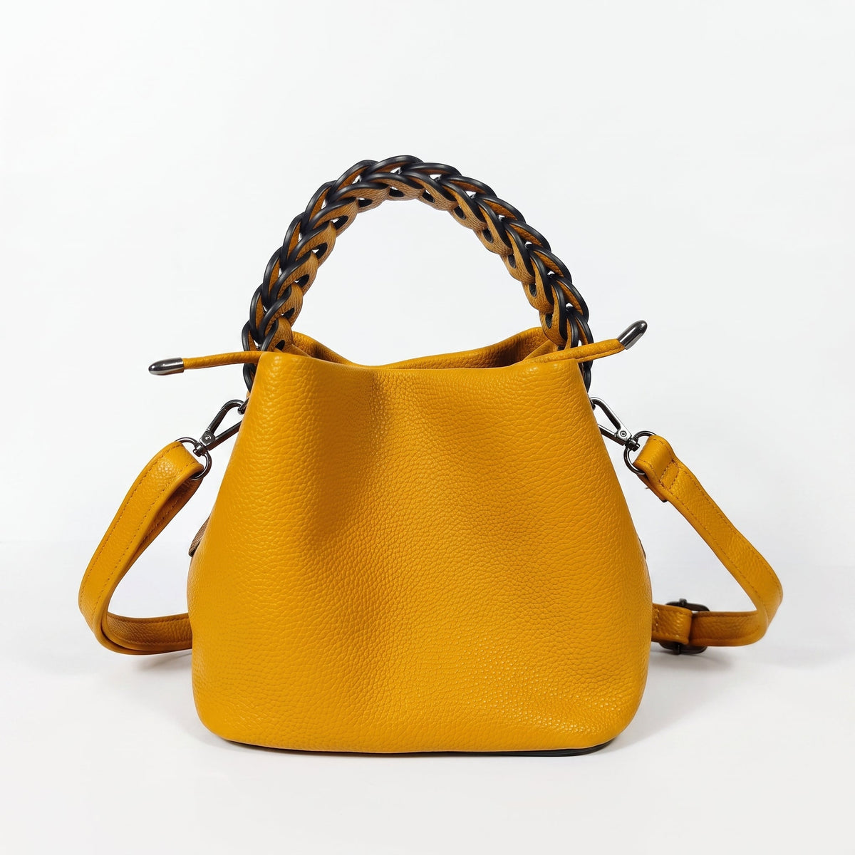 Borsa Secchiello Manico Intrecciato