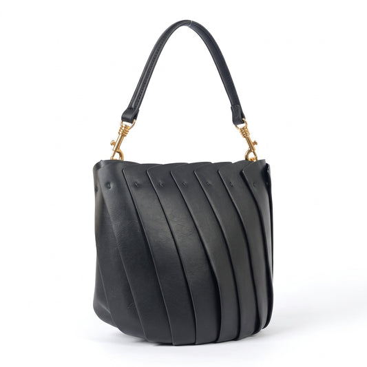 Faux Leather Bucket Bag