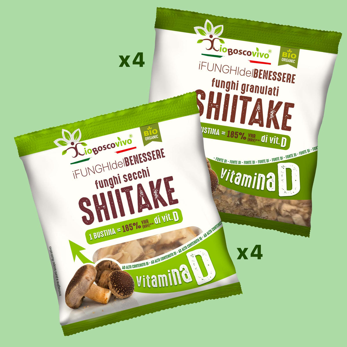 Boîte de champignons Shiitake