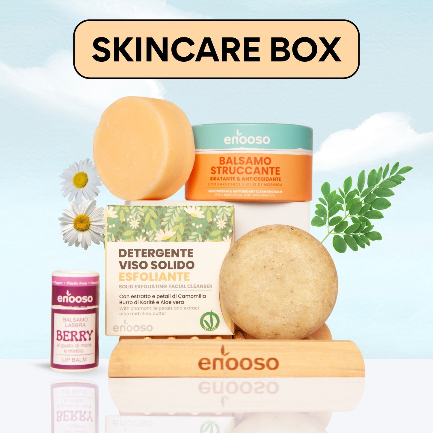 Geschenkbox Hautpflege für empfindliche Haut und tägliche Reinigung
