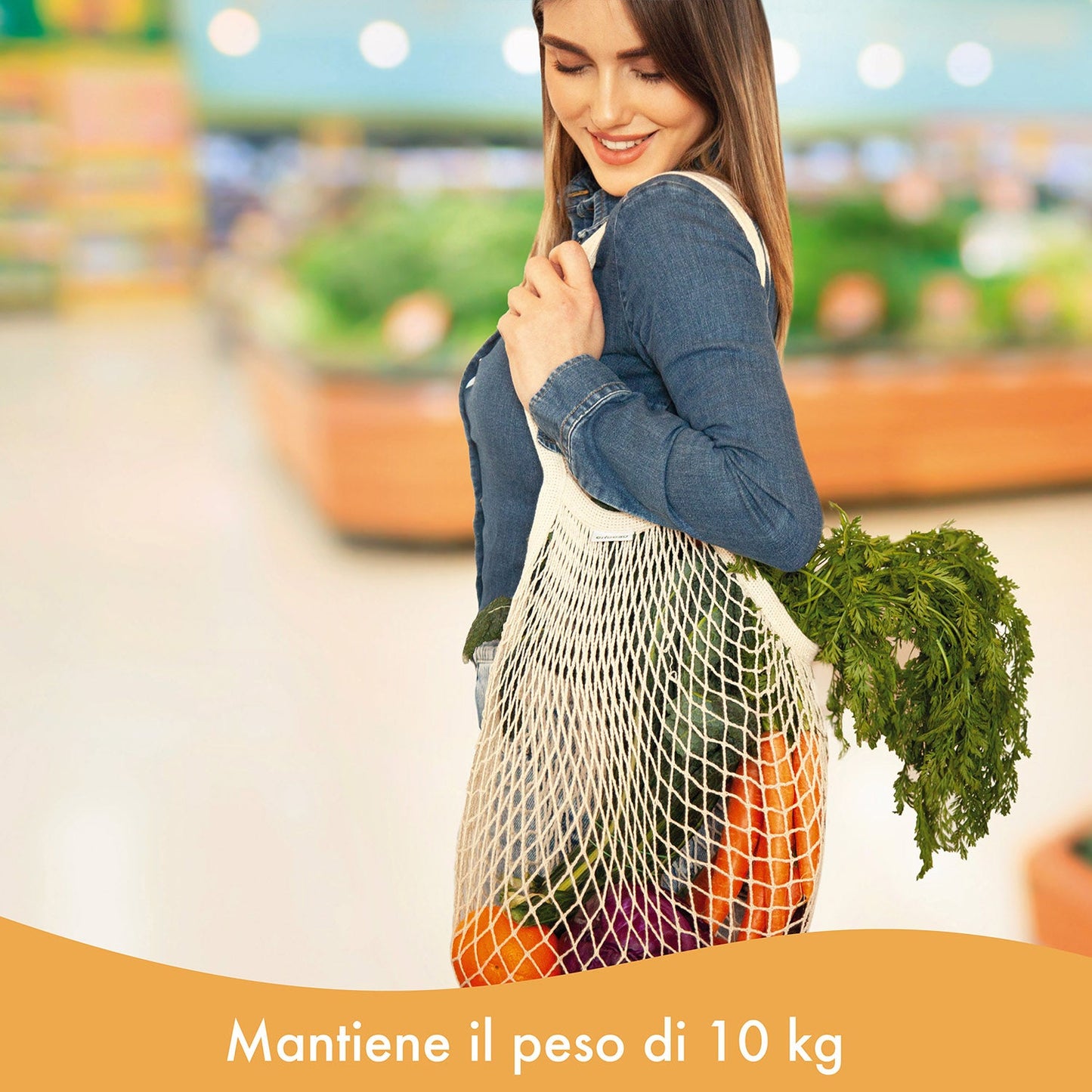Netztasche Sahne