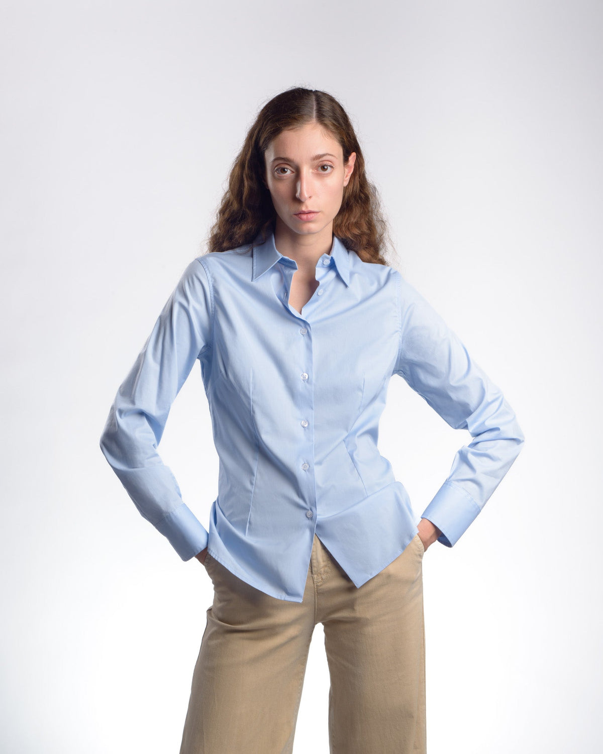 Camisa feminina DANIELA em Popeline stretch