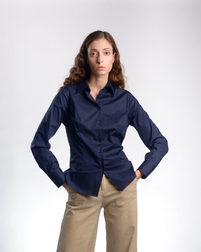 Camisa feminina DANIELA em Popeline stretch