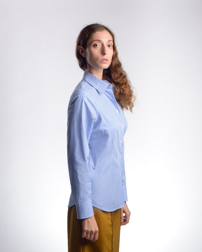Chemise femme DANIELA en popeline rayée