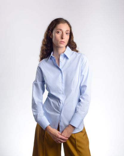 Chemise femme DANIELA en popeline rayée