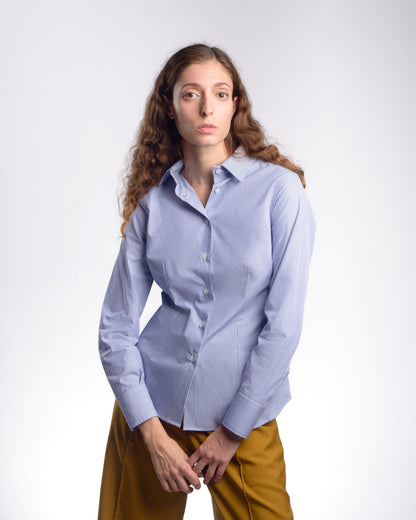 Chemise femme DANIELA en popeline rayée