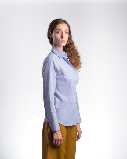Chemise femme DANIELA en popeline rayée