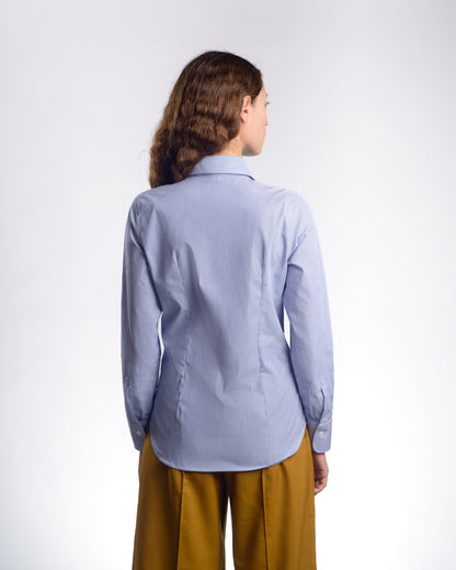 Chemise femme DANIELA en popeline rayée
