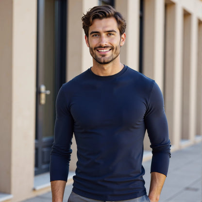 Camogli: camiseta masculina de manga longa em algodão puro