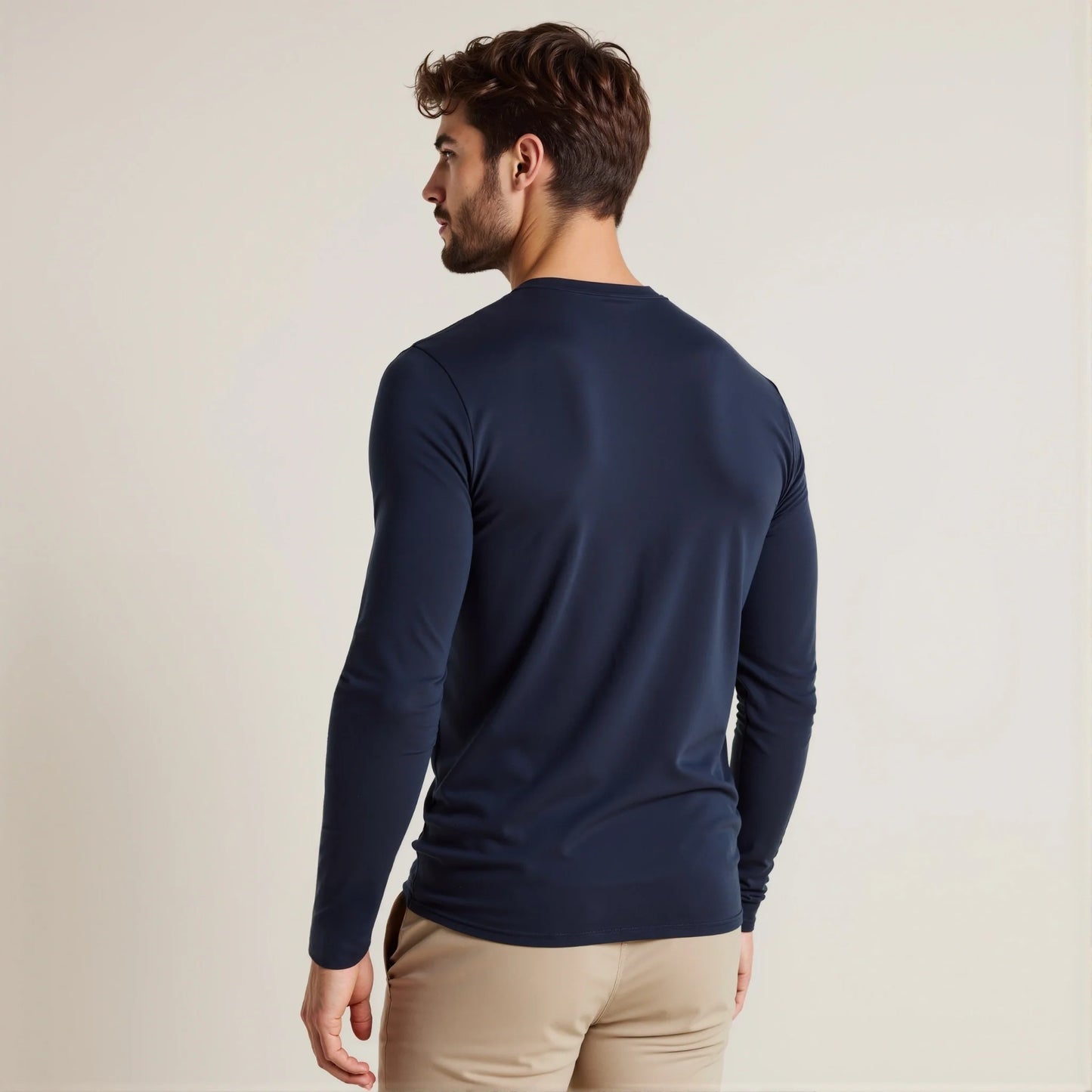Camogli: camiseta masculina de manga longa em algodão puro