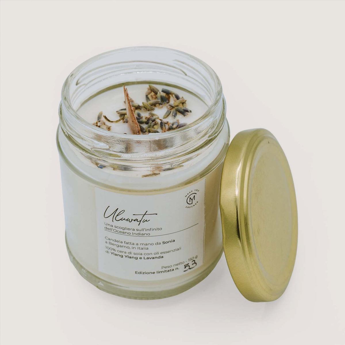 Eco-friendly natural soy wax candle