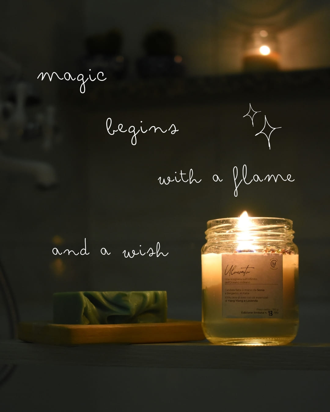 Eco-friendly natural soy wax candle
