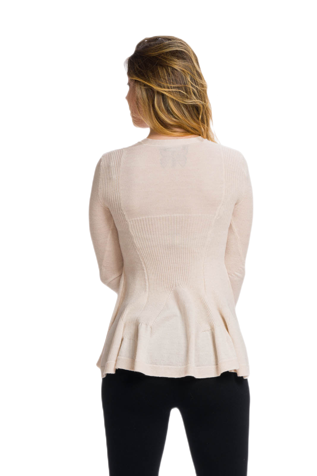 Pavone: cardigan donna in lana merinos a 4 bottoni caldo e leggero
