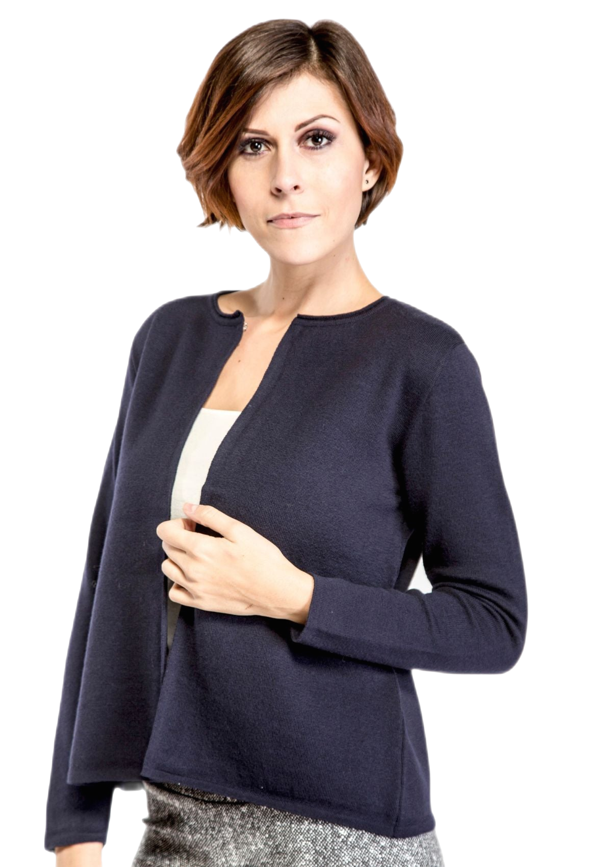 Valeria: cárdigan corto elegante de mujer en Punto Milano
