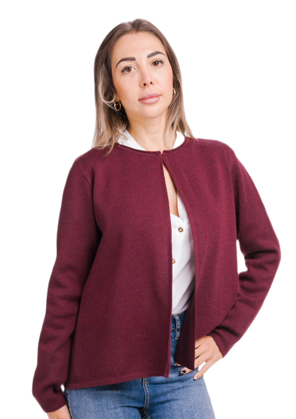 Valeria: cárdigan corto elegante de mujer en Punto Milano