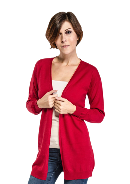 Vale: cardigã longo feminino em lã merino