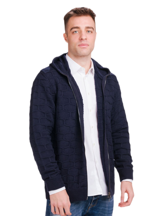 Hood Murales: cardigã masculino com capuz